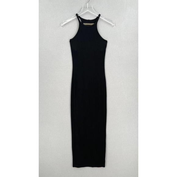 Enza Costa Dresses & Skirts - ENZA COSTA Dress Womens Small Black Silk Rib Knit Racerback Midi Tank NWOT